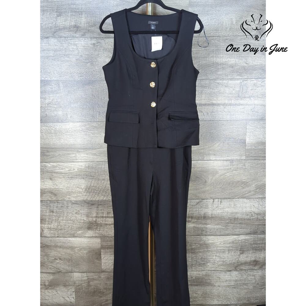 Halogen Sleeveless Jumpsuit Size M